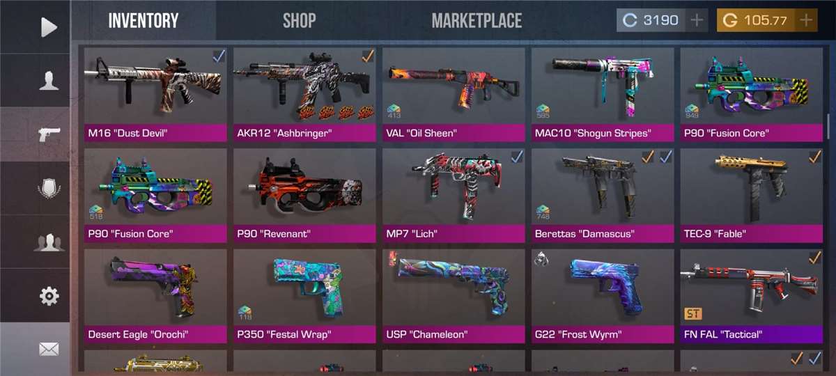 Complete All Type Knife Skin, Great K/D, Batl